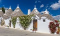 Beautiful town of Alberobello with trulli houses, main turistic district, Apulia region, Southern Italy Royalty Free Stock Photo