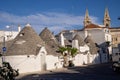 Beautiful town of Alberobello with typical trulli houses built from stone, main touristic district, Apulia region, Southern Italy