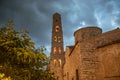 The beautiful town of Areopoli with traditional architectural buildings and stoned houses in Laconia, Greece Royalty Free Stock Photo