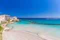 Beautiful town of Otranto and its beach, Salento peninsula, Puglia region, Italy Royalty Free Stock Photo