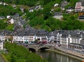 Beautiful townscape with the hillside village of Bouillon, Belgium