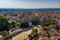 Beautiful townscape scenery of Palais des Papes in Avignon city