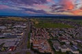 Beautiful townscape view of Dijon city at nightfall in summer