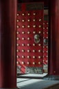 Beautiful traditional Chinese door. Royalty Free Stock Photo