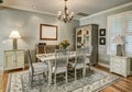 Beautiful traditional dining room in American style home