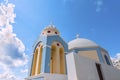 Beautiful traditional greek domed church at Firostefani. Santorinini ( Thira ) island