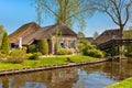 Beautiful traditional house with a thatched roof Royalty Free Stock Photo