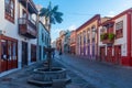 Beautiful traditional houses on the main street in the center of Santa Cruz de la Palma, Canary islands, Spain Royalty Free Stock Photo