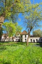 Beautiful traditional houses in the old town of Bruges dutch: Brugge, Belgium. Spring landscape photo Royalty Free Stock Photo