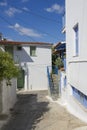 Beautiful traditional old house in Poros island Royalty Free Stock Photo