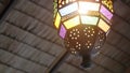 Beautiful Traditional Ramadan Light Lamp. Close up