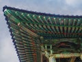 The beautiful traditional roof of Korean temple Royalty Free Stock Photo