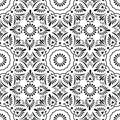 Beautiful traditional seamless pattern in black and white texture. premium vector illustration. ethnic Indian, turkish and arabic