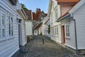 beautiful traditional white wooden houses, Stavanger