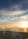 Beautiful Tranquil Seagull Sitting on Railing on San-Fransisco P