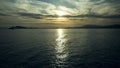 Beautiful tranquil sunset in the Aegean Sea, Greece Royalty Free Stock Photo