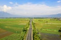 Beautiful trans-Java Toll Road in middle of farmland