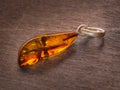 Beautiful transparent amber pendant