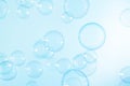 Beautiful Transparent A Blue Soap Bubbles. Abstract Background. Soap Suds Bubbles Water Royalty Free Stock Photo