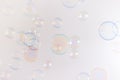 Beautiful Transparent Colorful Soap Bubbles Background. Royalty Free Stock Photo
