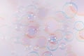 Beautiful Transparent Colorful Soap Bubbles Background. Royalty Free Stock Photo