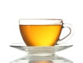 Beautiful transparent cup of tea