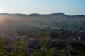 Beautiful Transylvanian saxon village in morning sunlight