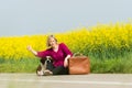 Beautiful traveller girl Royalty Free Stock Photo