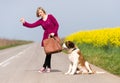 Beautiful traveller girl Royalty Free Stock Photo