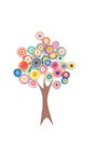 Beautiful tree made in quilling art Royalty Free Stock Photo