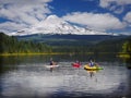 Mount Hood Volcano, Trillium Lake, Oregon USA Royalty Free Stock Photo