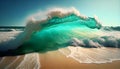 Beautiful tropica wave summer sea