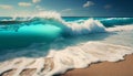 Beautiful tropica wave summer sea