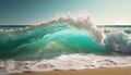 Beautiful tropica wave summer sea