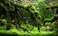 Beautiful tropical aqua scape, Nature Aquarium green plant and tropical colorful fish in aquarium fish tank