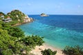 Beautiful tropical beach along the coast of Koh Tao, Thailand Royalty Free Stock Photo