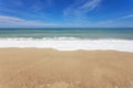 Beautiful Tropical beach andaman sea and clear blue sky background,in phuket island,Summer beach with wave crashing on sandy Royalty Free Stock Photo