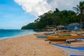 Beautiful tropical beach with clean sand and clear sea. Boracay, Philippines