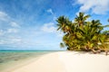 Beautiful tropical beach at exotic island in Pacific Royalty Free Stock Photo