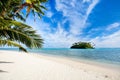 Beautiful tropical beach at exotic island in Pacific Royalty Free Stock Photo