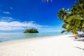 Beautiful tropical beach at exotic island in Pacific Royalty Free Stock Photo