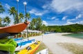 Beautiful tropical beach at exotic island Royalty Free Stock Photo