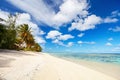 Beautiful tropical beach at exotic island in South Pacific Royalty Free Stock Photo