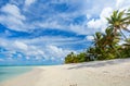 Beautiful tropical beach at exotic island in South Pacific Royalty Free Stock Photo