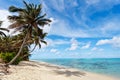 Beautiful tropical beach at exotic island in South Pacific Royalty Free Stock Photo