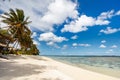 Beautiful tropical beach at exotic island in South Pacific Royalty Free Stock Photo