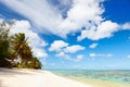 Beautiful tropical beach at exotic island in South Pacific Royalty Free Stock Photo