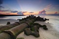 beautiful tropical beach over magical twilight sunrise at dawn