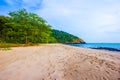 Beautiful tropical beach with palms in Koh Lanta Island, Thailand