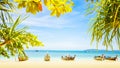 Beautiful tropical beach in Tailand, Krabi Royalty Free Stock Photo
